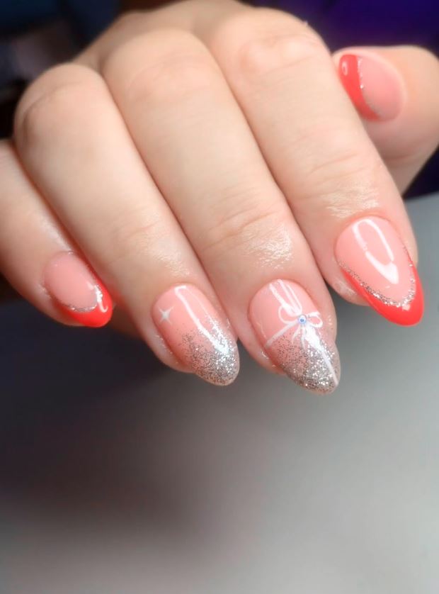 esmaltação em gel, unha decorada para o natal